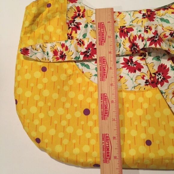 Women’s Handmade Yellow Floral Shoulder Bag Statement Purse Eveningwear - Picture 8 of 10